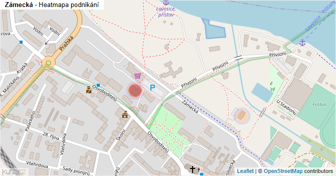 Zámecká - mapa podnikání