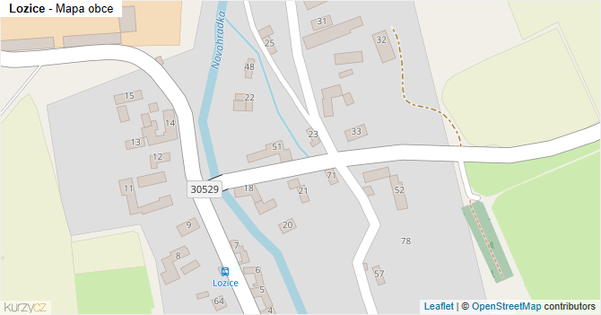 Lozice - mapa obce