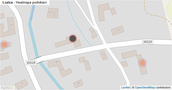 Lozice - mapa podnikání