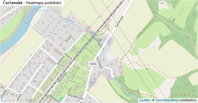 Čerčanská - mapa podnikání
