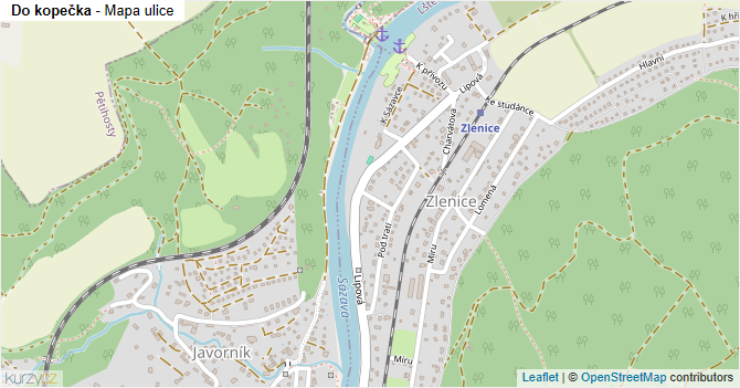 Do kopečka - mapa ulice