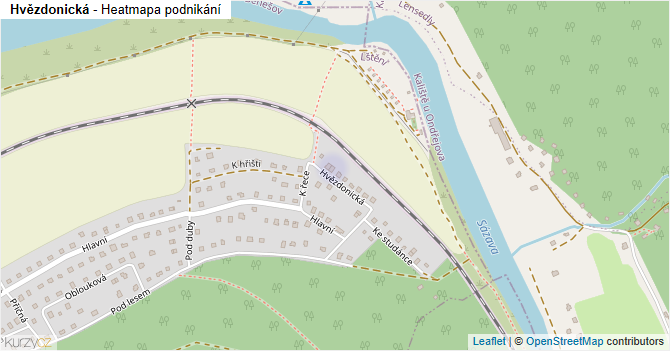 Hvězdonická - mapa podnikání