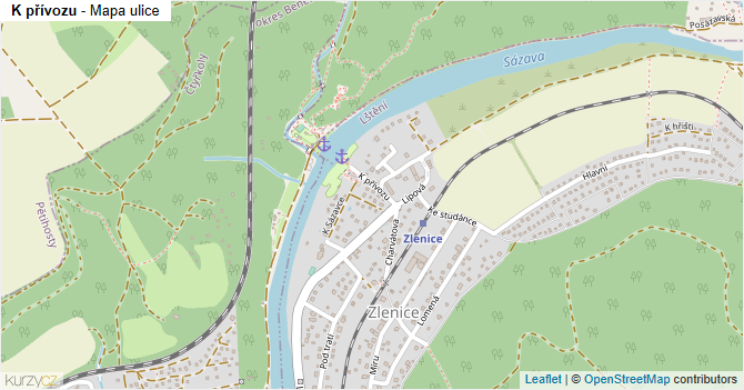 K přívozu - mapa ulice