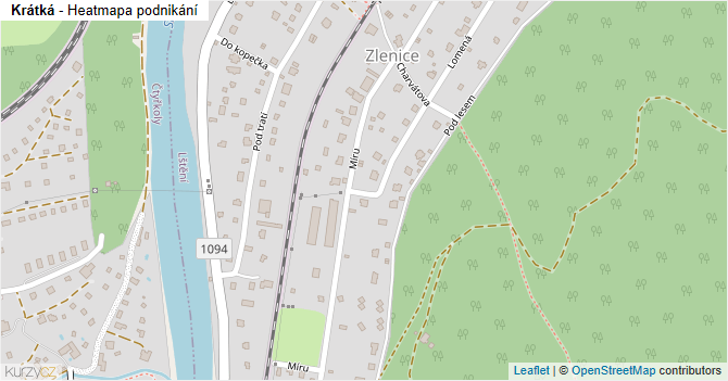 Krátká - mapa podnikání