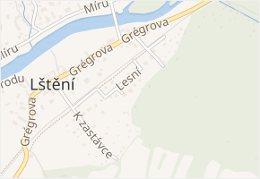 Lesní v obci Lštění - mapa ulice