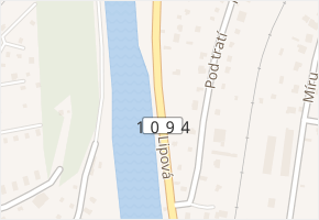 Lipová v obci Lštění - mapa ulice