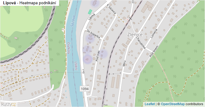 Lipová - mapa podnikání