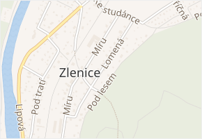 Lomená v obci Lštění - mapa ulice