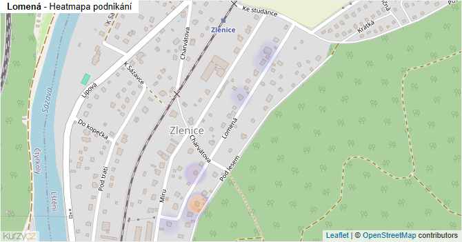 Lomená - mapa podnikání
