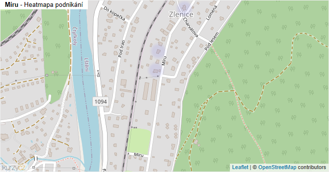 Míru - mapa podnikání