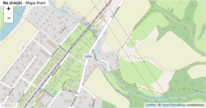 Na dolejší - mapa firem