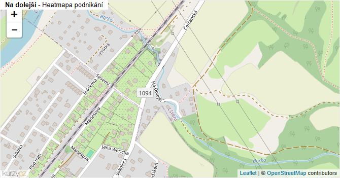 Na dolejší - mapa podnikání