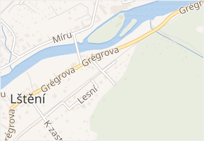Neffova v obci Lštění - mapa ulice