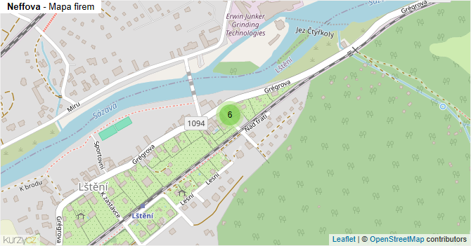 Neffova - mapa firem