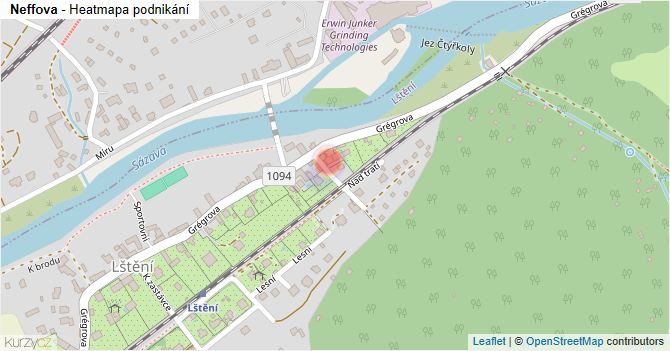 Neffova - mapa podnikání