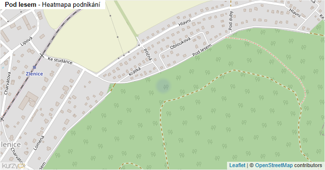 Pod lesem - mapa podnikání