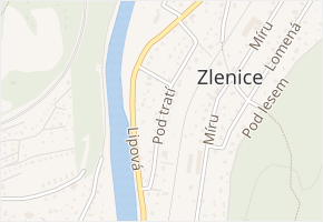 Pod tratí v obci Lštění - mapa ulice