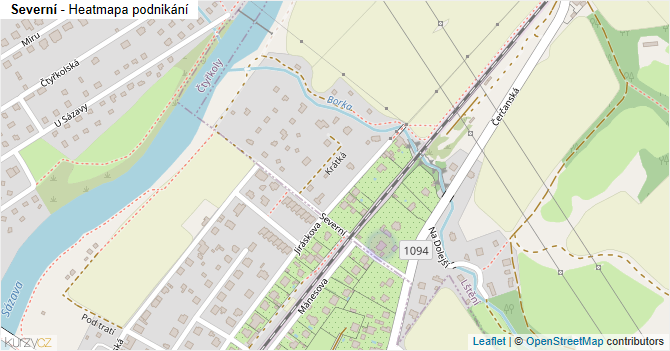 Severní - mapa podnikání