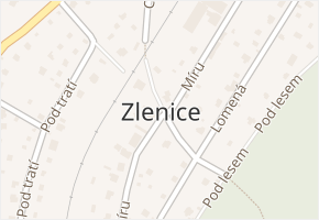 Zlenice v obci Lštění - mapa části obce