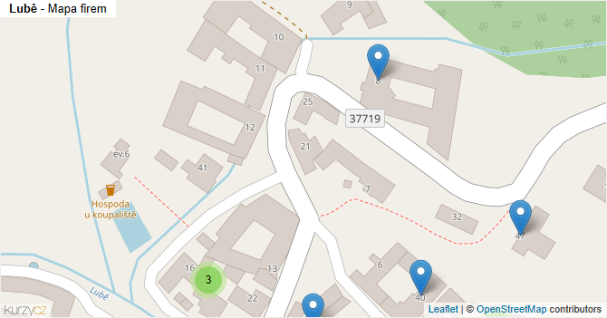 Lubě - mapa firem