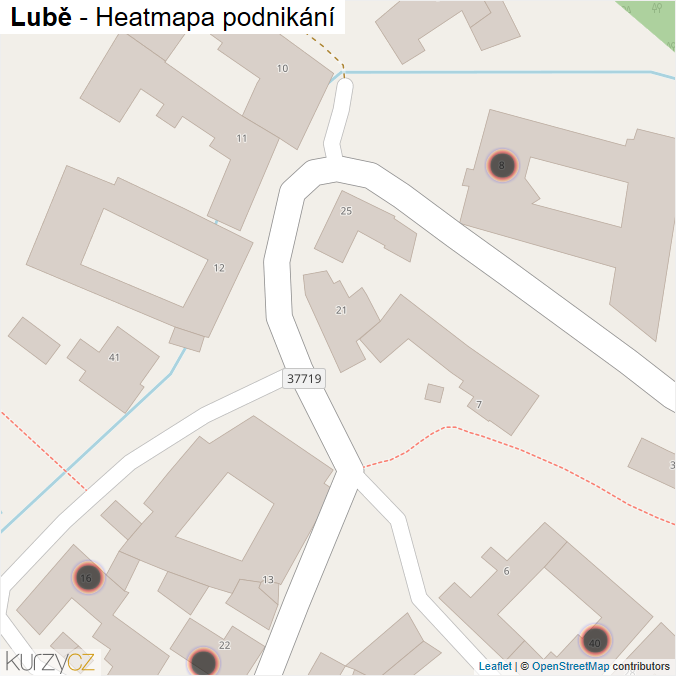 Mapa Lubě - Firmy v obci.