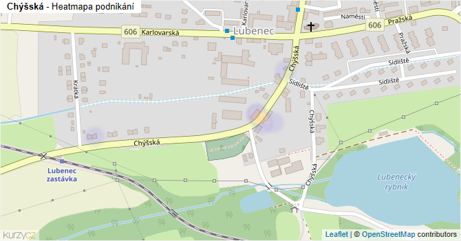 Chýšská - mapa podnikání