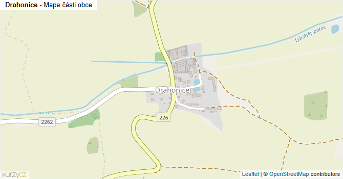 Drahonice - mapa části obce