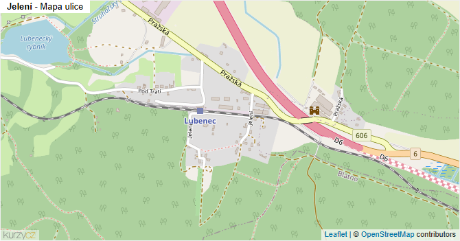 Jelení - mapa ulice