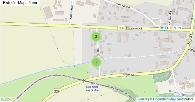 Krátká - mapa firem