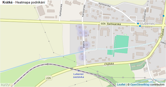 Krátká - mapa podnikání