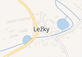 Ležky v obci Lubenec - mapa části obce