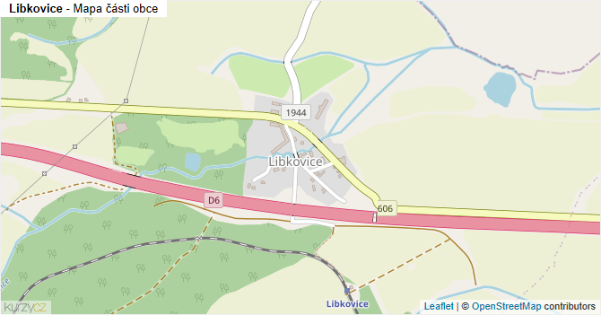Libkovice - mapa části obce