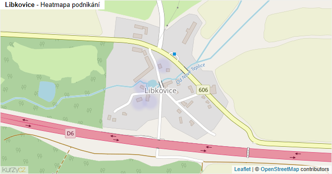 Libkovice - mapa podnikání