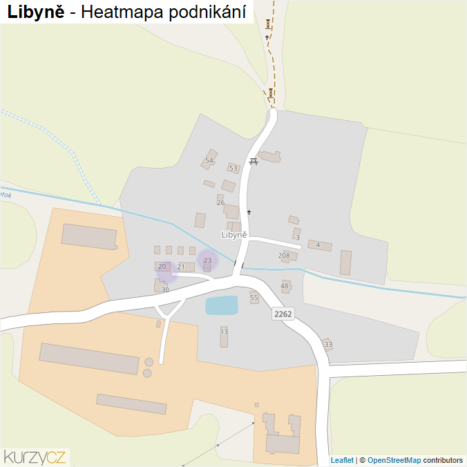 Mapa Libyně - Firmy v části obce.