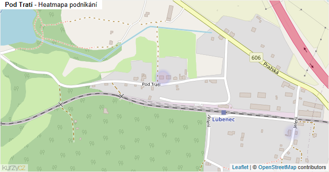Pod Tratí - mapa podnikání