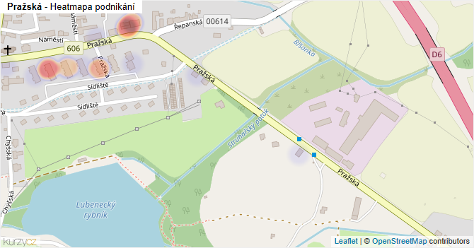Pražská - mapa podnikání