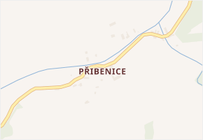 Přibenice v obci Lubenec - mapa části obce