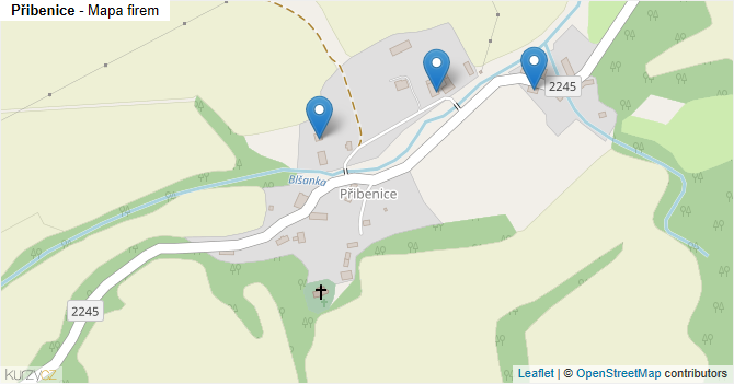 Přibenice - mapa firem