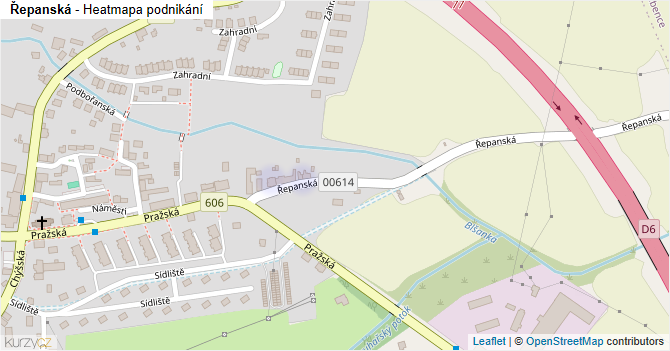 Řepanská - mapa podnikání