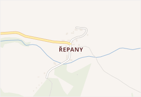 Řepany v obci Lubenec - mapa části obce