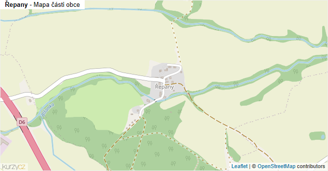 Řepany - mapa části obce