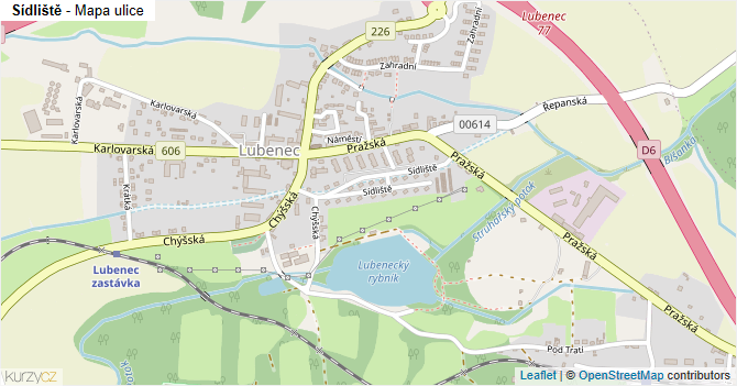 Sídliště - mapa ulice