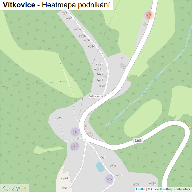 Mapa Vítkovice - Firmy v části obce.