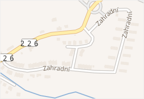 Zahradní v obci Lubenec - mapa ulice