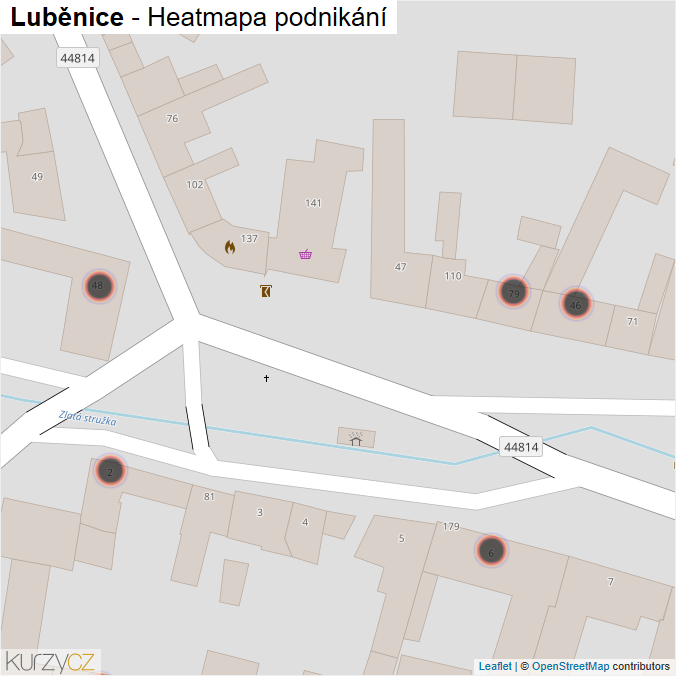 Mapa Luběnice - Firmy v obci.