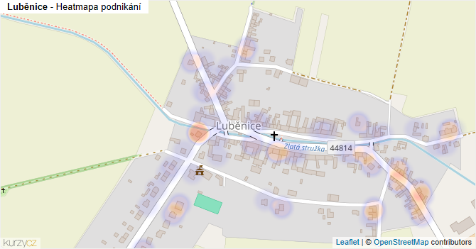 Luběnice - mapa podnikání