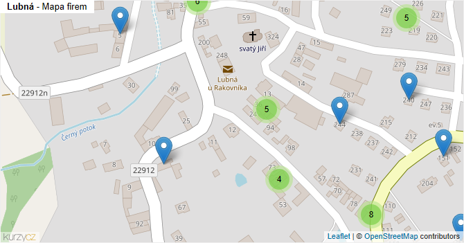Lubná - mapa firem