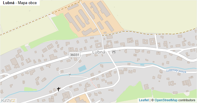Lubná - mapa obce