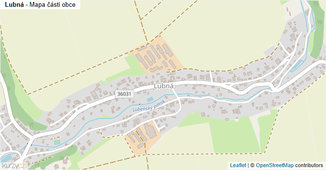 Lubná - mapa části obce