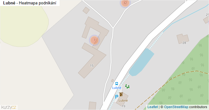 Lubné - mapa podnikání